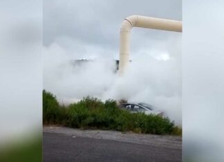 Personas sufren quemaduras tras chocar contra ductos de vapor Personas