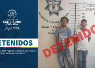 SSC detiene a dos por robar a tienda en Momoxpan ssc