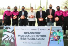 Anuncian el Gran Prix Mundial de Futbol IBSA Puebla 2022