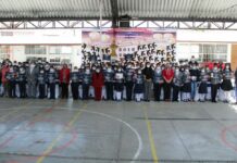 Ariadna Ayala inaugura obra educativa en Altavista