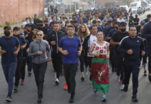 Lalo Rivera encabeza cuarta carrera con cadetes de Academia de Policía alcalde