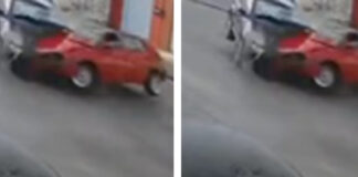 Cámara de seguridad capta aparatoso choque en la 31 poniente cámara