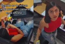 Ponen cámaras en su oficina sin avisarle y se vuelve viral cámara