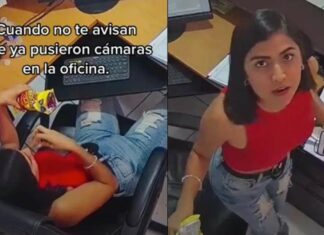 Ponen cámaras en su oficina sin avisarle y se vuelve viral cámara