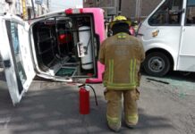 ¡Otra vez! Choque entre unidades de transporte deja 14 heridos choque transporte público