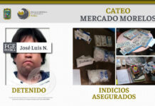 Asegura FGE más de 400 dosis de droga y 30 placas de autos en mercados fge