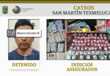 FGE asegura más de 140 dosis de droga y 7 vehículos en Texmelucan fge