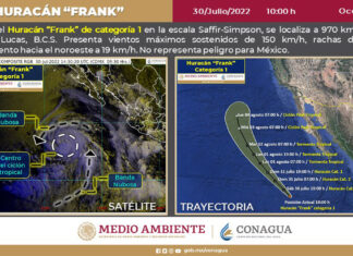 Frank se convierte en huracán categoría 1 frank