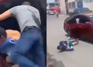 Joven escapa de auto en movimiento para evitar secuestro joven