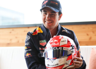 ¡Mira! Este es el nuevo casco que Checo Pérez usará para Austria nuevo