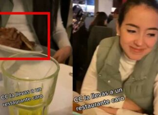 Pareja se vuelve viral por llevar tupper a restaurante caro pareja