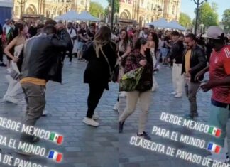 Mexicanos dan clases de cómo bailar “Payaso de rodeo” en París