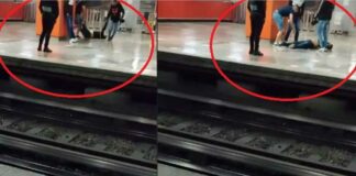 Jóvenes arrastran a su amigo ebrio por el Metro de CDMX Jóvenes