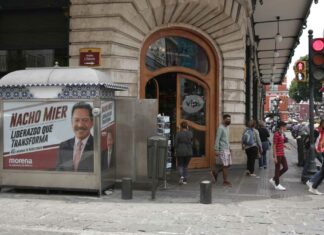 Publicidad de Ignacio Mier es retirada del Centro Histórico Publicidad