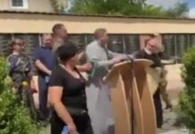 Sacerdotes de Ucrania y Rusia se van a los golpes en pleno funeral