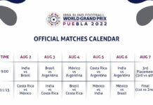 Inicia Torneo IBSA Blind Football World Grand Prix Puebla 2022