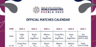 Inicia Torneo IBSA Blind Football World Grand Prix Puebla 2022