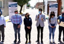 Paola Angon inaugura pavimentación de calle Lago de Texcoco