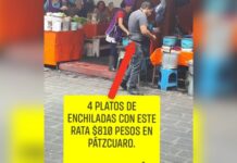 ¡Ojo! Venden enchiladas hasta en 800 pesos en Michoacán