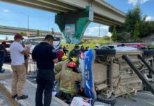 Choque deja un lesionado en carretera a Tehuacán y Periférico