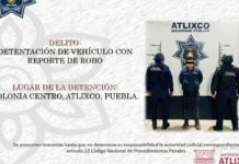 Recuperan vehículo con reporte de robo en Atlixco