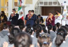 Barbosa inaugura ciclo escolar 2022-2023 en internado de Huaquechula