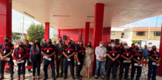 Alcaldesa reconoce labor de bomberos tras fuga de gas en Texmelucan alcaldesa