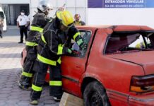 Bomberos reciben Taller de Extracción Vehicular en San Andrés bomberos