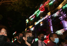 Centro de Puebla se enciende con alumbrado por fiestas patrias centro