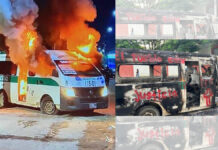 Queman combi tras accidente en Tuxtla; hay 2 muertos combi