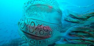 Captan a rara medusa en costas de Papúa Nueva Guinea medusa