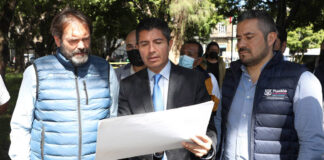 Supervisa Eduardo Rivera obras de rehabilitación en Paseo Bravo Eduardo-Rivera