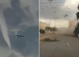 Tornado sorprende a habitantes de Guamúchil, Sinaloa Guamúchil