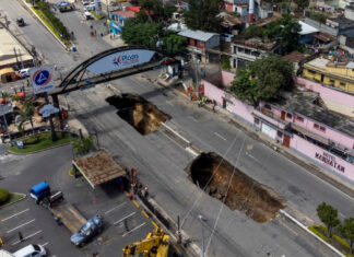 En Guatemala desaparecen dos personas por formación de socavón Guatemala
