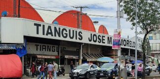 Presunto drogadicto detona arma en Mercado Morelos mercado