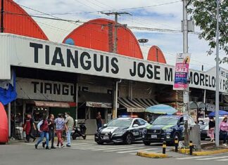Presunto drogadicto detona arma en Mercado Morelos mercado
