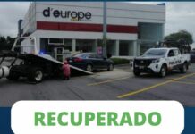 Recuperan auto con reporte de robo en Plaza San Diego