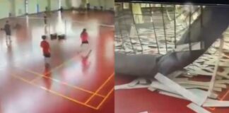 Captan desplome de gimnasio con niños tras sismo en Taiwán