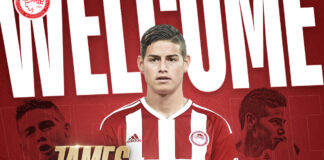 Colombiano James Rodríguez firma con el Olympiacos colombiano
