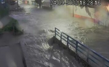 Lluvia provoca inundación en Álamos Vista Hermosa lluvia
