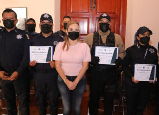 Reconocen labor de 9 policías de San Pedro Cholula policías