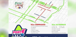 ¡Ojo! Estos son los cierres viales por 15 y 16 de septiembre septiembre