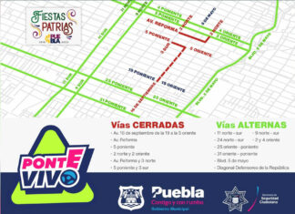 ¡Ojo! Estos son los cierres viales por 15 y 16 de septiembre septiembre