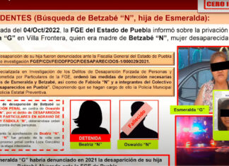 Confirman homicidio de Betzabé, hija desaparecida de Esmeralda Gallardo Betzabé