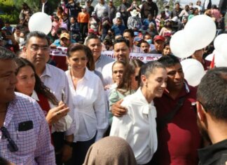 Arropan a Claudia Sheinbaum en Puebla, como en ningún otro estado