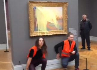 Activistas climáticos lanzan puré de patatas a un Monet en Alemania activistas