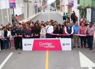 Rehabilita ayuntamiento cuatro vialidades en Granjas Puebla ayuntamiento