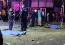 Balean a dos durante baile en Texmelucan baile