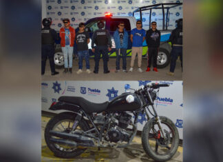 Caen 7 hombres por robo a Elektra en Puebla capital Hombres