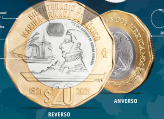 ¡Checa! Así luce la moneda conmemorativa de la Marina moneda conmemorativa